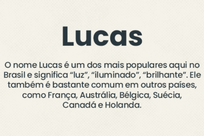 significado do nome Lucas